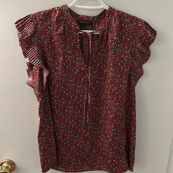 Banana Republic Floral Flutter Sleeve Blouse - Picture 6 of 10